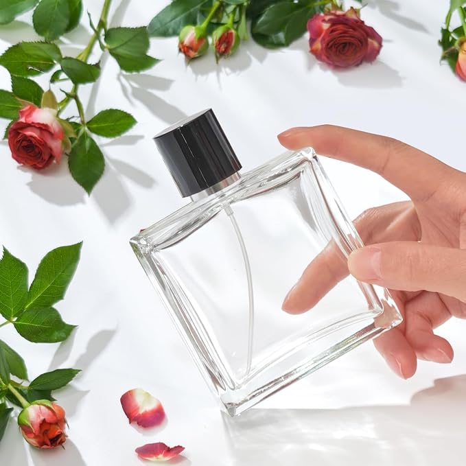 100ml/3.4Oz Glass Spray Perfume Bottle Empty Cologne Atomizer | Refillable Perfume Spray Bottle Container with 3 Kinds of Dispenser