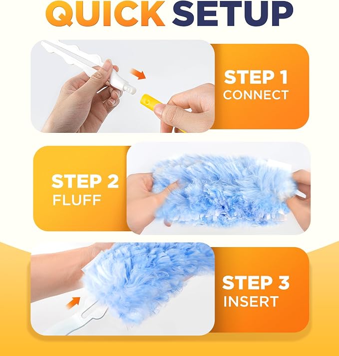 Heavy Duty Duster Refills for Swiffer Duster, 20 Count | 1 Handle, 360° Multisurface, 4X Microfibers, Unscented Disposable Dusters for Cleaning