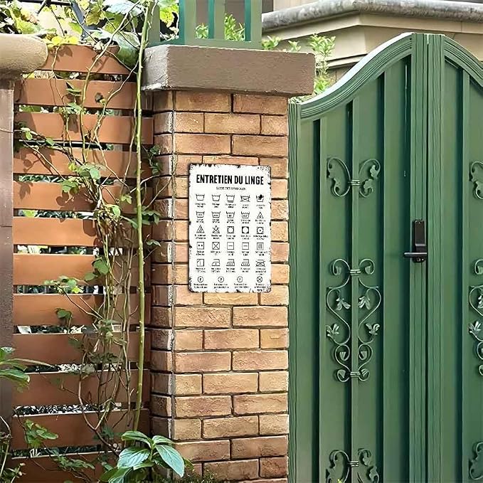 8x12 Inch Vintage Retro Aluminum Laundry Care Symbols Guide Art Wall Decor For Laundry Room Bathroom Farmhouse Man Cave Garage
