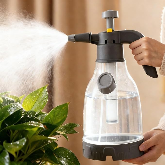 Hand Pump Sprayer, Hand Pressurized Spray Bottle with 360 Rotating Adjustable Nozzle, Portable Garden Water Sprayer for Lawn Plant Irrigation