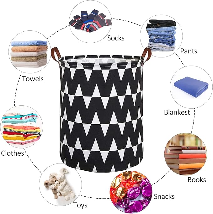 Collapsible Laundry Basket in Bedroom Waterproof Laundry Hamper in Bathroom Large Laundry Bag in College Dormitory Cloakroom Livingroom Nursery Toy Bin (Laundry Hamper-Livingroom-009)