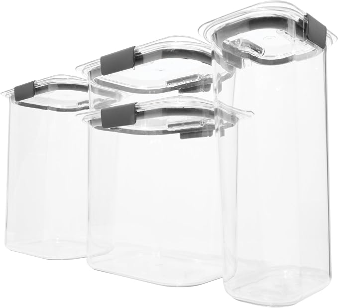 Rubbermaid Brilliance Food Storage Containers Set with Airtight Lids (12 Cup, 16 Cup)