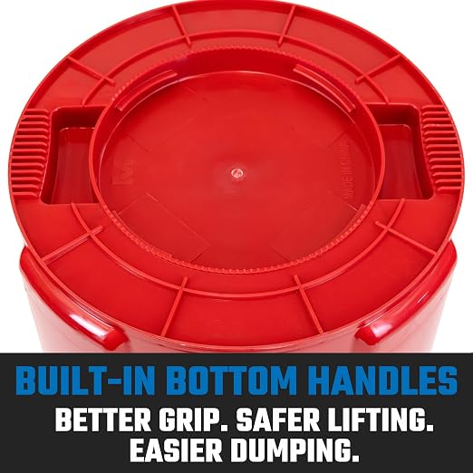 Magnum Red 32 Gallon Trash Can Set (Trash Can, Quiet Dolly, and Reinforced Lid), Construction Grade, Jobsite Ready, Non-Marking Wheels & Casters for Rolling Garbage CMTC-CLD0-32R03 (3 Set)