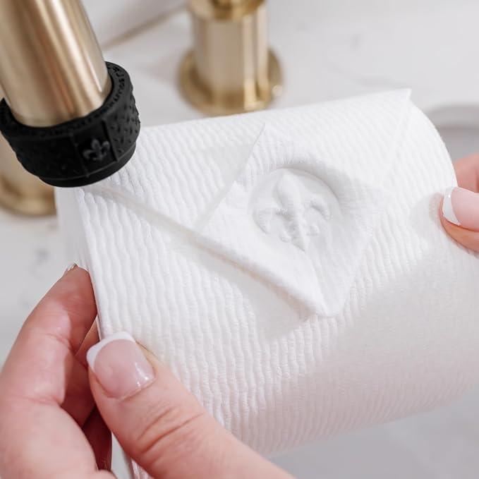 Toilet Paper Stamp Royalty (Fleur de Lis) - Add a Unique Personal Touch to Your Bathroom Decor! Enhance Your Home Decor. Ideal for Housekeeping, Hotels, Rentals, Home Staging Decor