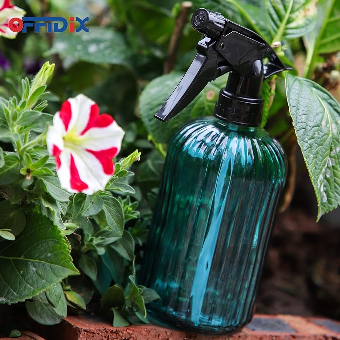 Glass Spray Bottle Blue Plant Mister Adjustable Nozzle for Plants 13.5 oz | Spray Misters Pressure Handheld 400 ml Vintage Fine Mist Garden Indoor Outdoor Work Cleaning Watering Can for Plant Lover