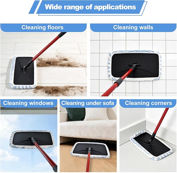 Microfiber Flat Mops for Ocedar Hardwood Floor 'n More Microfiber Mop,Wet & Dry Flat Mops with 3 Reusable Pad 1 Durable Handle,Dust Mopp for O-Cedar Hardwood Floor 'N More Mop