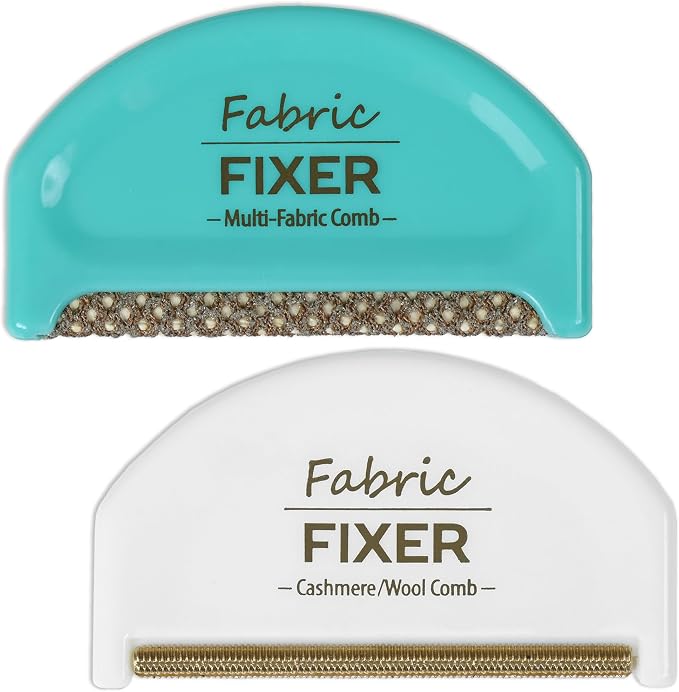 Cashmere & Multi-Fabric Sweater Comb & Pill Remover for Depilling Sweater Fuzz (Set of 2 Sweater Defuzzer Combs) - Wool Pilling Remover for Delicate Clothing, Fabrics, Furniture