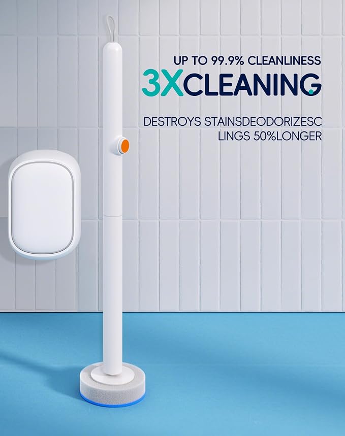 Disposable Toilet Cleaning System - Toilet Brush Kit with 36 High-Performance Refills, Wall Mounted Toilet Brush and Holder for Deep Cleaning Bathroom (Toilet Brush+18 Refills)