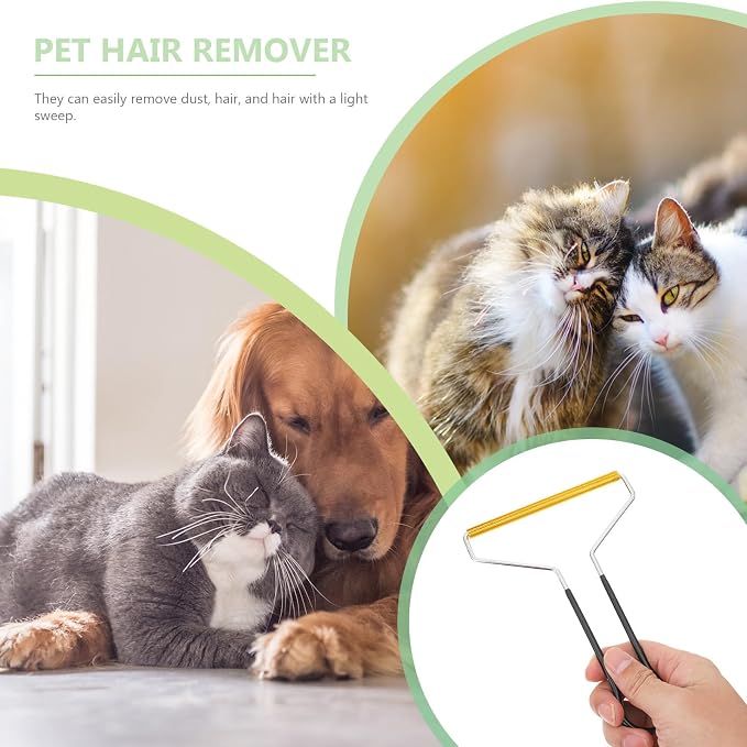 Ipetboom 2pcs Manual Metal Lint Remover Pet Hair Remover Clothes Fuzz Shaver Coat Clean Tool for Laundry Furniture Upholstery