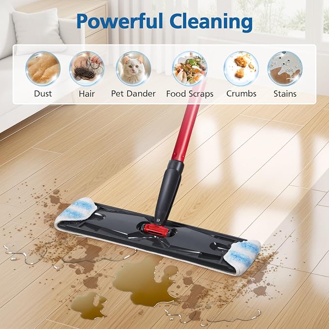 15 Pack H2prO Mop Pads Compatible with O Ceda H2PrO Flat Mop System | 100% Microfiber Mop Head Replacements, Washable and Reusable for H2prO Mop Refills, White