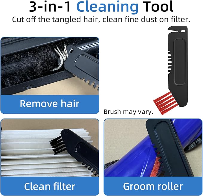 Hardwood Floor Brush Vacuum Attachment Compatible with Shark Corded Stick Rocket HV301 HV322, 1-1/4" Horsehair Brush Accessory with Adapter (Hardfloor Brush)