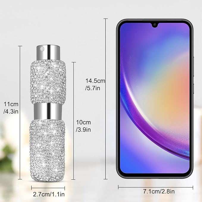 Portable 8ML Cologne Luxury Perfume Travel Refillable Bottle, Travel Size Perfume Refill Atomizer Bottle,Mini Spray Bottle Empty for Refill