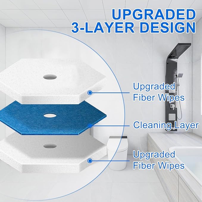 2 Disposable Toilet Brush and Holder Set, with 40 PCS Brush Head for Clorox | Compatible with Clorox Toilet Cleaning System ,Upgrade Fiber