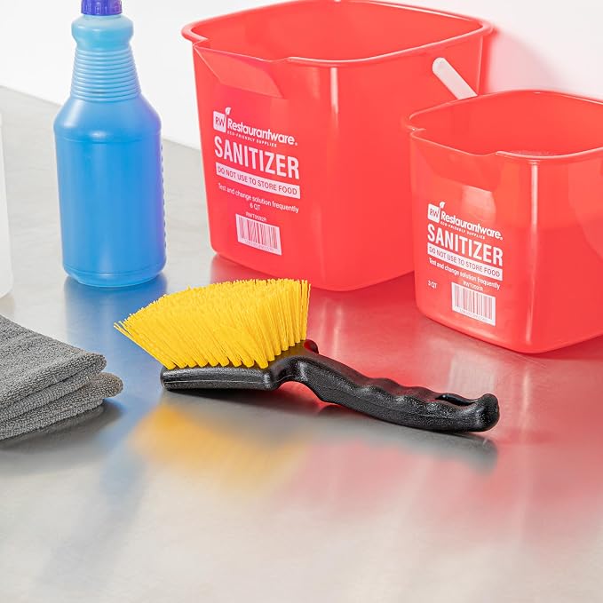 Restaurantware 4 in Black Plastic Utility Scrub Brush