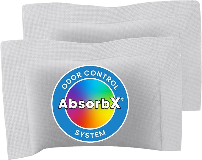 iTouchless AbsorbX 2-Pack Trash Can Odor Filter - Natural Activated Charcoal Deodorizer for Kitchen, Nursery & Office - Fits 8 Gallon & Larger iTouchless Cans