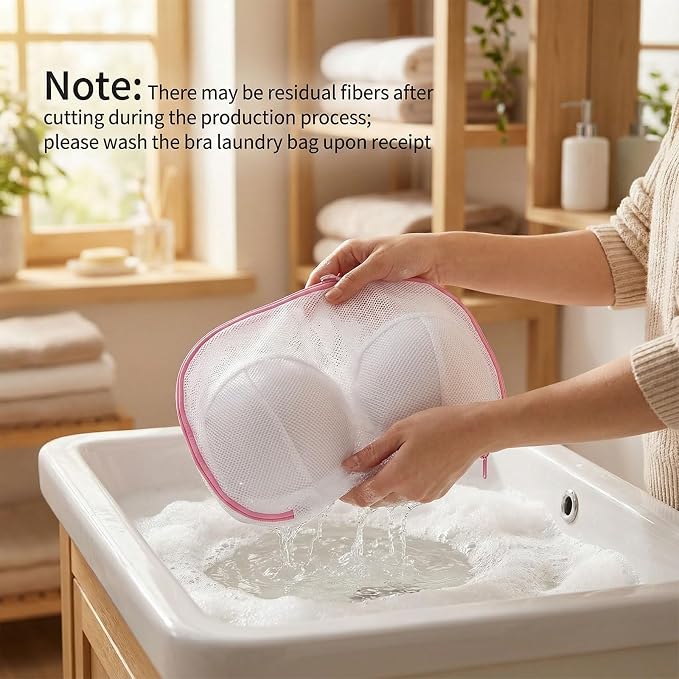 2 Pack Large Bra Washing Bags for Laundry, BraBag for Washing Machine, Bra WashingProtector with Premium Zipper, Mesh Lingerie Bags for Delicates Underwear Brassiere Integrated
