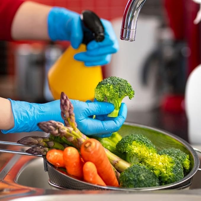 Nitrile Disposable Gloves,4mil-100 Count,Gloves Disposable Latex Free,Powder Free for Cooking,Household,Food safe