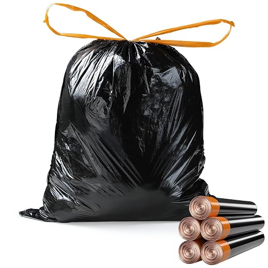 3.3 Gallon Slim Garbage Can with Lid and 75 Counts trash bag