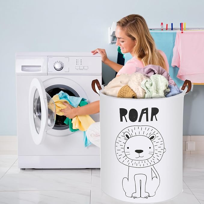 Collapsible Laundry Basket in Bedroom Waterproof Laundry Hamper in Bathroom Large Laundry Bag in College Dormitory Cloakroom Livingroom Nursery Organizer Toy Bin