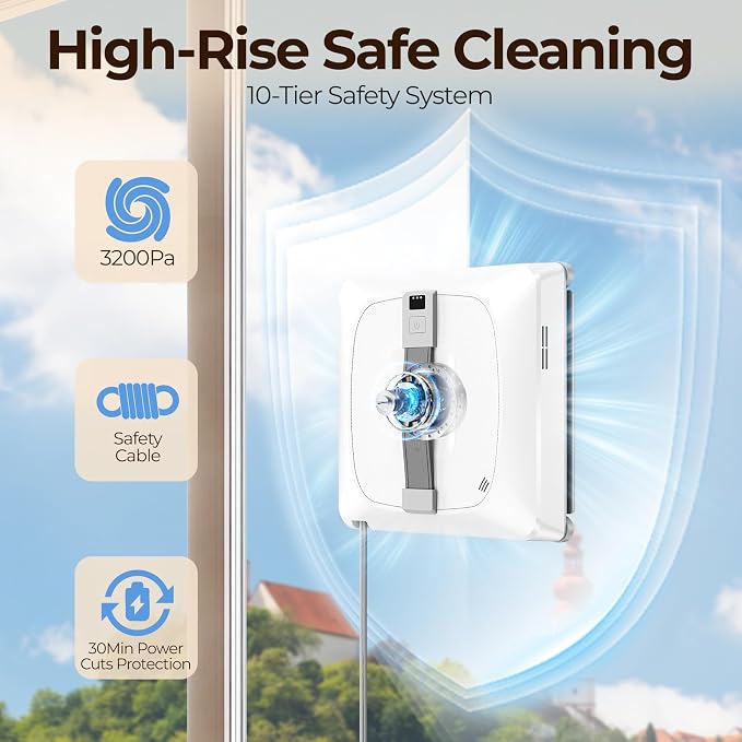 Z9Pro Window Cleaning Robot,with 4 Sprayers - Automatic (White)