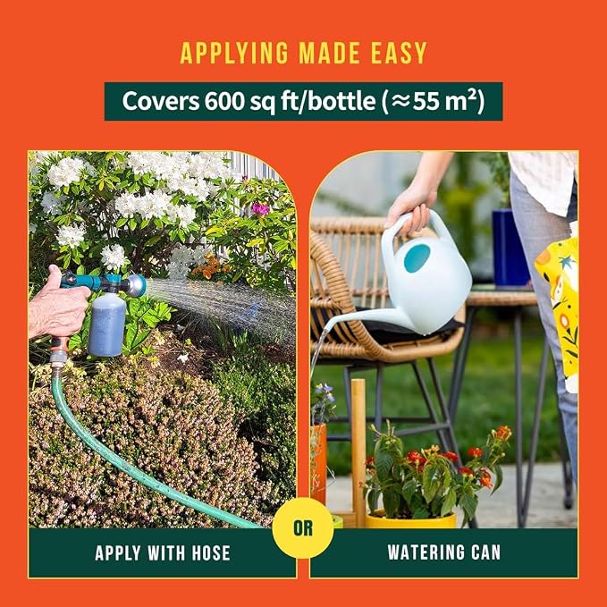 VENETIO 8-Dial Lawn & Garden Sprayer with Quick Connect - 16oz Liquid Fertilizer Dispenser for Uniform Watering & Feeding Plants, Hose Nozzle Spray Gun with Soap Bottle for Dog Washing, Car Cleaning