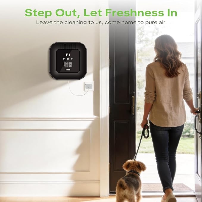 Cat Litter Deodorizer and Ozone Odor Eliminator with USB | 5-Mode Plug in Pet Air Purifier for Strong Urine Smell, Smoke, Wardrobe, Garage, and Car