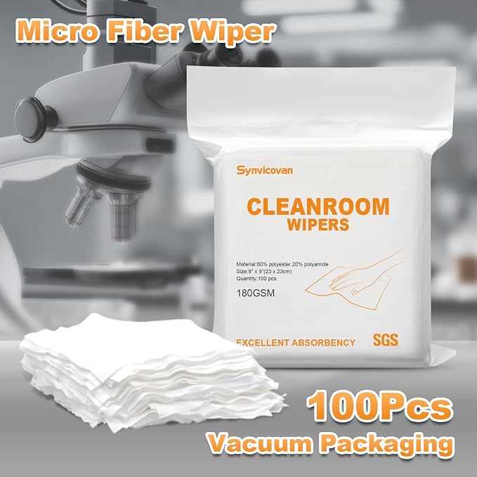 Microfiber cloths 9"x9"(100 Pcs,200GSM) | Superfine Lint Free Cloths,Cleaning and Drying Cloths,Reusable Ultra Absorbent,for All Surface Types