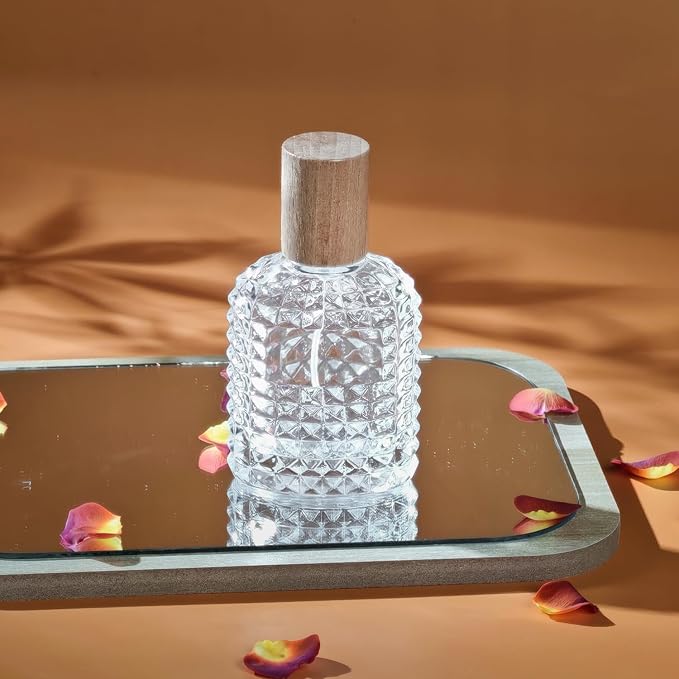 50ml/1.7 Oz Glass Spray Bottle Perfume Atomizer Empty Refillable | Perfume Travel Spray Bottle,Fine Mist Cologne Perfume Container with 3 Kinds of Dispenser