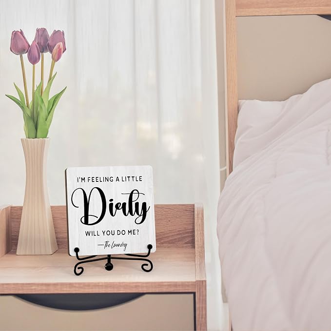 Laundry Room Sign, Washing Room Desk Decor, Feeling A Little Dirty Sign, Farmhouse Shelf Decor, 08