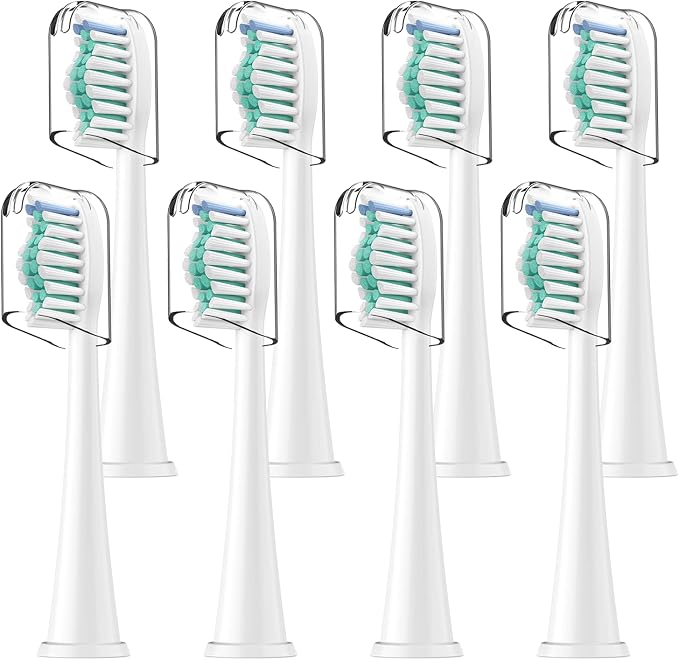 Toothbrush Heads, 8 Pack Electric Toothbrush Replacement Heads for Philips Sonicare Soft Dupont Bristles Replacement Toothbrush Heads for Oral Care
