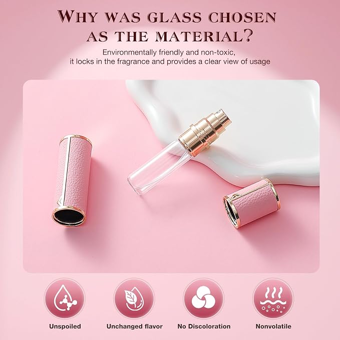 kuangre 10ml Atomizer Perfume Spray Bottle, Empty Cologne Dispenser, Portable Sprayer Travel Essentials for Many Scenes Gifts.