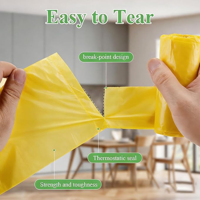 2 Gallon Small Bathroom Trash Bags - Colorful Biodegradable With Handles Mini Garbage Bags 100 Count Unscented Kitchen Car Office Little Wastebasket Liners 7.5 Liter Strong Thick Bulk Vincereon