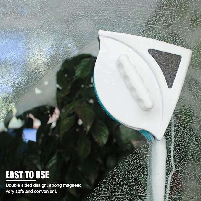 Double Side Magnetic Window Cleaner, Adjustable Magnetic Double Window Glass Wiper Glider Washing Brush Equipment Cleaner Wiper Tools for High-Rise and Car Glazed Window