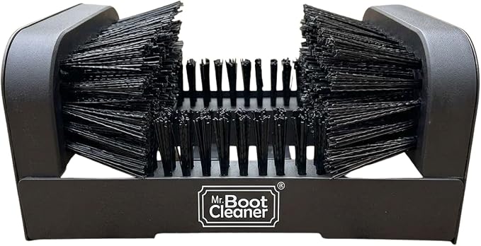 Heavy Duty Boot Cleaner Scrubber, for Mounted or Portable Use, Plastic | Mr. Boot Cleaner Boot/Shoe Scraper, Use Indoors or Outdoors, Suitable for Home or Commercial Sites, Includes Hardware
