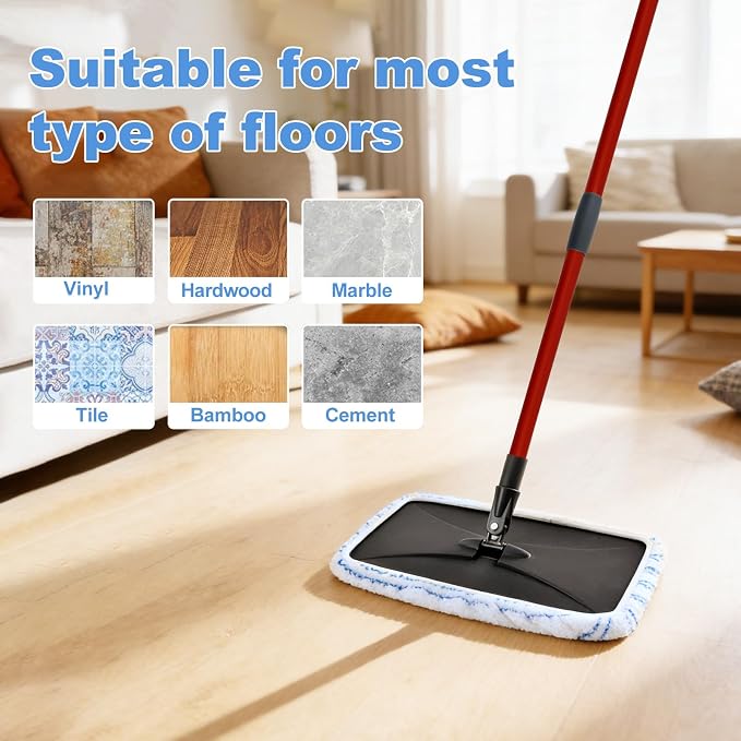 Microfiber Flat Mops for Ocedar Hardwood Floor 'n More Microfiber Mop,Wet & Dry Flat Mops with 3 Reusable Pad 1 Durable Handle,Dust Mopp for O-Cedar Hardwood Floor 'N More Mop