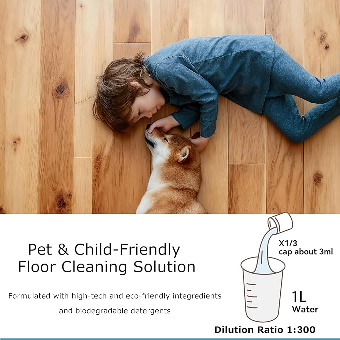 Cleaner Solution for Roborock Cleaning Solution Bluebell Scented, Deep Clean Residue & Streak Free for Hardwood Multi Surface, Compatible with Roborock Saros 10/10R/Z70, Q7 Q8 Q10 S7 S8 Qrevo Series