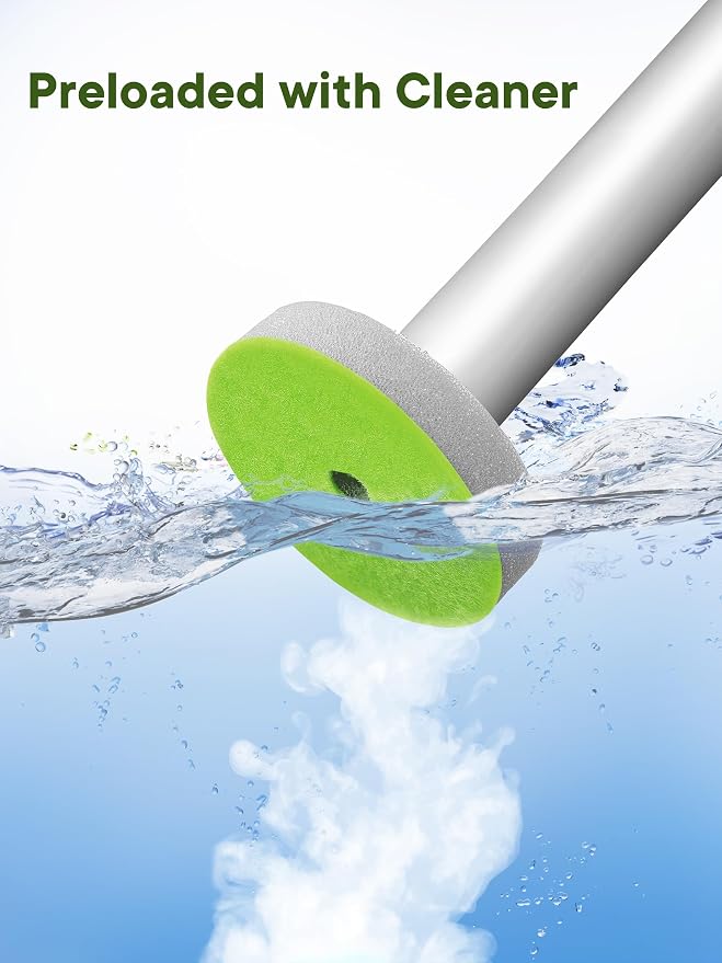 Disposable Toilet Brush and Holder Set, Toilet Bowl Cleaner Wand with 12 Refill Heads, Toilet Brush for Bathroom, Toilet Bowl Brush and Holder, Toilet Scrubber Kit with Storage