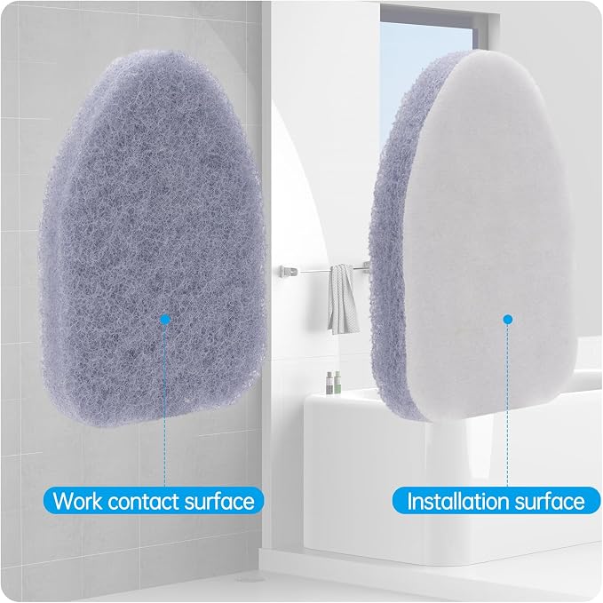 8 Pack tub and Tile Scrubber Replacement-Compatible with Scotch Brite tub and Tile Scrubber Refill. (Gray)