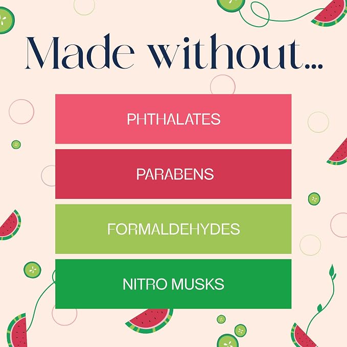 Glade PlugIns Refills Air Freshener Starter Kit, Watermelon & Cucumber, Scented and Essential Oils for Home and Bathroom, 0.67 Fl Oz, 1 Warmer + 2 Refills (Pack of 5)