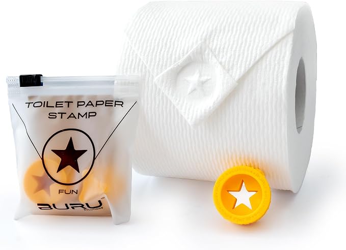 Toilet Paper Stamp Fun (Star) - Add a Unique Personal Touch to Your Bathroom Decor! Enhance Your Home Decor. Ideal for Housekeeping, Hotels, Rentals, Home Staging Decor and More..