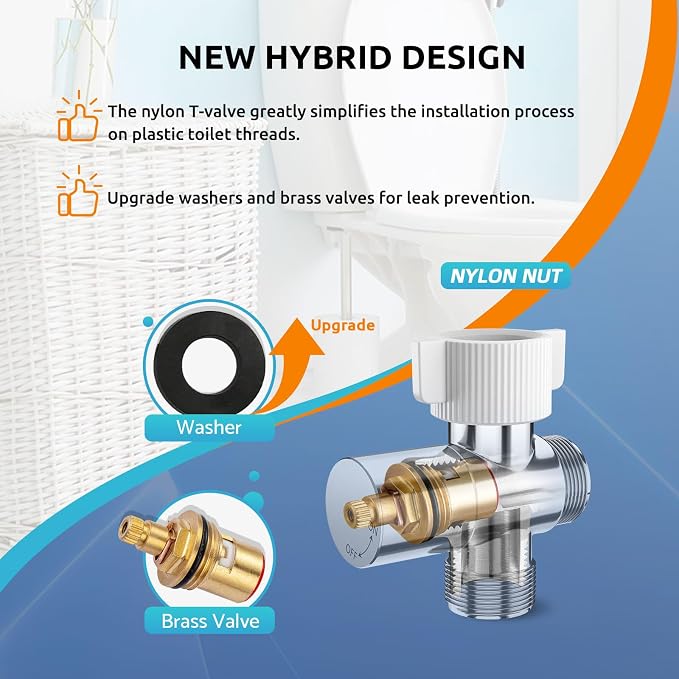 BRITULIF Hands-Free Bidet Sprayer for Toilet, Dual Control, Jet Spray | Hands-Free Spray, Dual Control Mode, Leak-Free Hose, Tank or Wall Mount, Feminine Wash, Stainless Steel Body, Nozzle