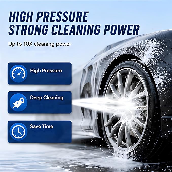 Adjustable Twist Brass Heavy Duty Hose Nozzle Solid Metal Garden Water Spray Patterns Nozzle Sprinkler High Pressure Jet Sweeper Power Washer Attachment for Car Washing Plants Alloy Sprayer (1 PC)