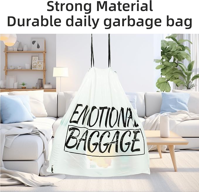 13 Gallon Drawstring Tall Kitchen Trash Bags - 50 Counts | 13G Tall Garbage Bags for Kitchen, Trash Can Liners, Leakproof ,Odor Control, Resists Leaks, Punctures, Rips