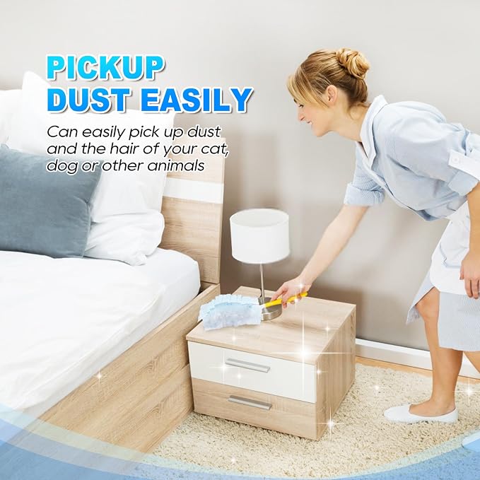 20 Count Duster Refills Compatible with Swiffer Duster Refills | Unscented Disposable Heavy Duty Duster Refills Compatible with Swiffer Dusters Cleaning Ceiling Fans(Handle Not Included)