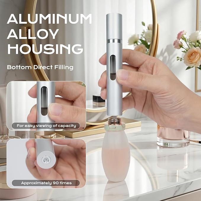 Perfume Travel Refillable, Bottom Filling Fragrances atomizer sprayer | 3PCS 10ml travel bottle for perfumes, Mini Cologne Dispenser,Portable Sprayer, Perfect Travel Size Essentials for Men & Women