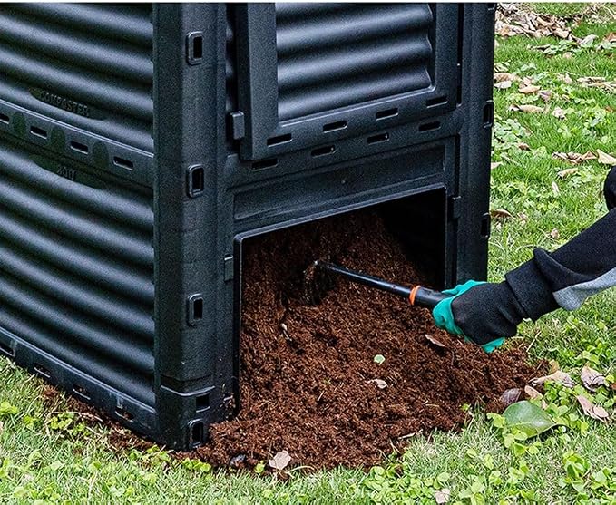 Vertical Stackable Composter for Small Spaces, Outdoor Garden Compost Bin with Expandable Design, Easy Assembly Food Waste Recycling Container(Second Floor)