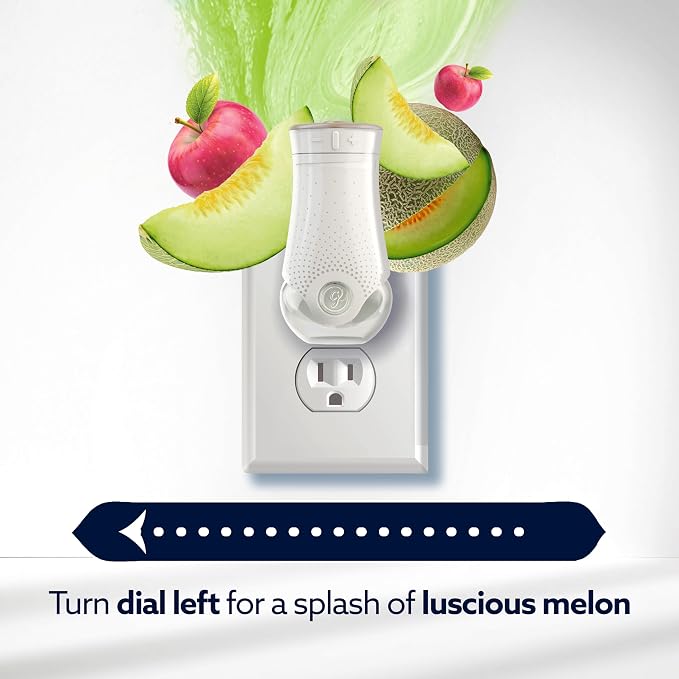 Glade PlugIns with CustomScent Technology, Eucalyptus & Waterlily, 1 Warmer + 2 Refills and Glade PlugIns Refills, Melon & Cherry Blossom, 5 Refills