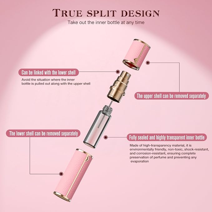 kuangre 10ml Atomizer Perfume Spray Bottle, Empty Cologne Dispenser, Portable Sprayer Travel Essentials for Many Scenes Gifts.