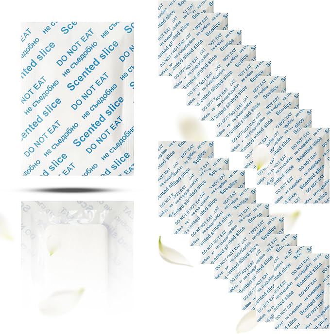 20 Pcs Closet Odor Eliminator Scented Sachets for Shoes, Closets, Dresser Drawers, Odor Elimination, Long-Lasting Freshness (Jasmine Scent)