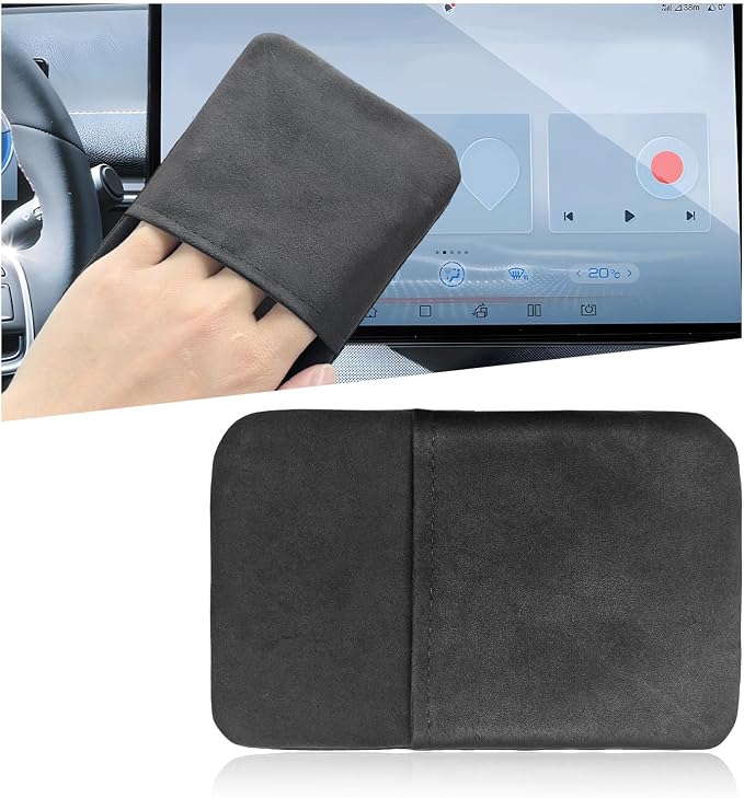 Ohleats Car Screen Cleaner, Microfiber Cleaning Pad | Lint-Free & Scratch-Safe, Glove-Style Wear, Wet/Dry Dual-Use, Foldable Portable, For Car/Phone/Tablet/Laptop/TV